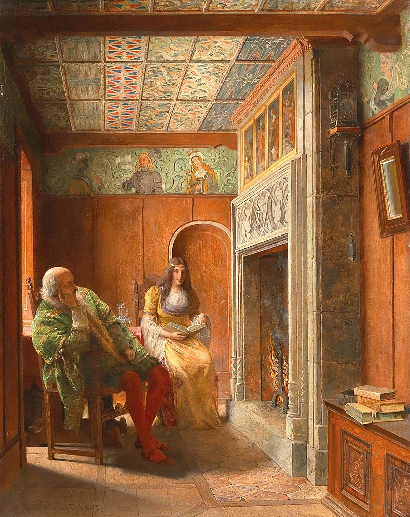 Carl Probst - Davanti al camino 1905